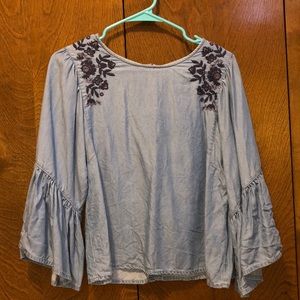 Hollister long sleeve denim top